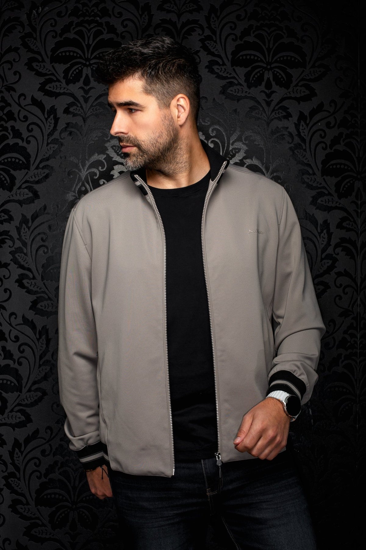 Veste Bomber | ROMEO, Taupe - AU NOIR