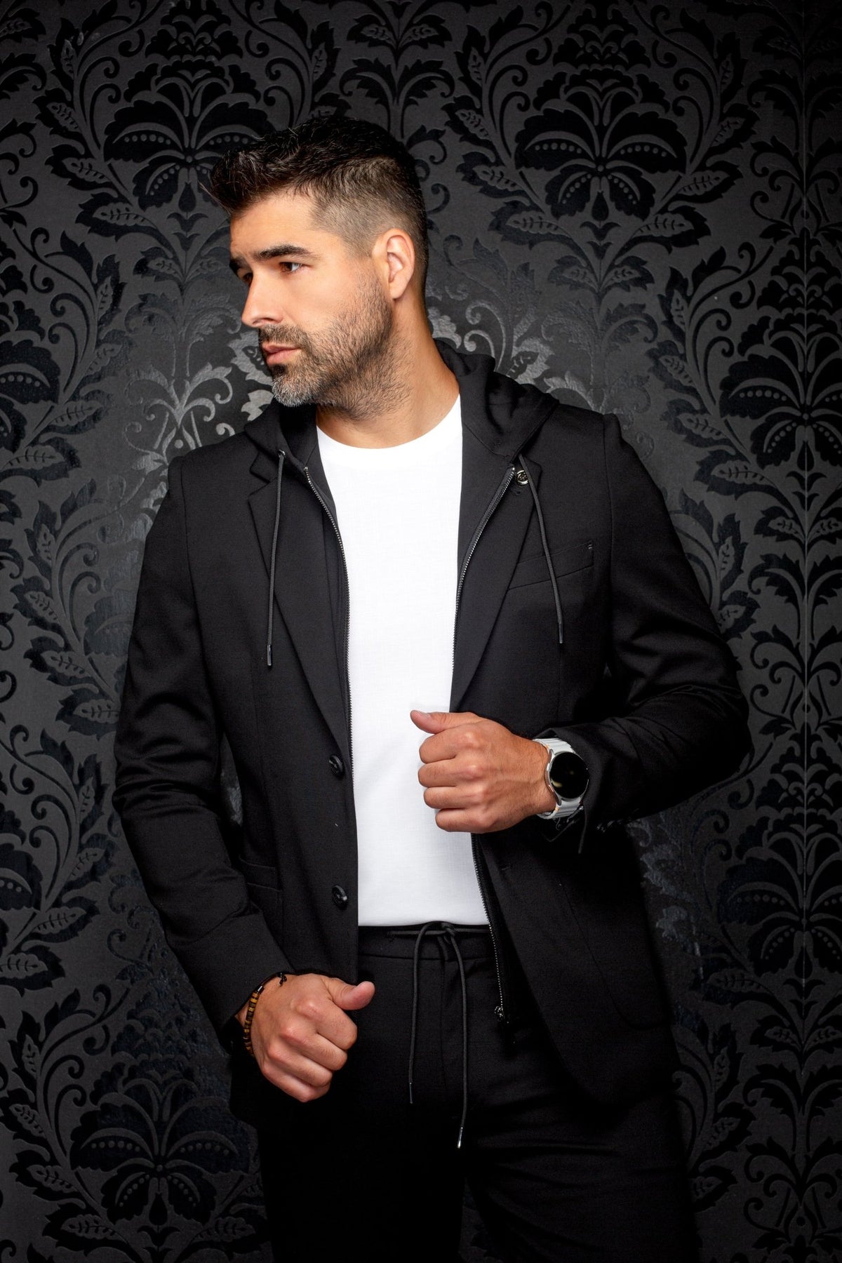 VESTON | GIACOMO-HOOD, Black - AU NOIR