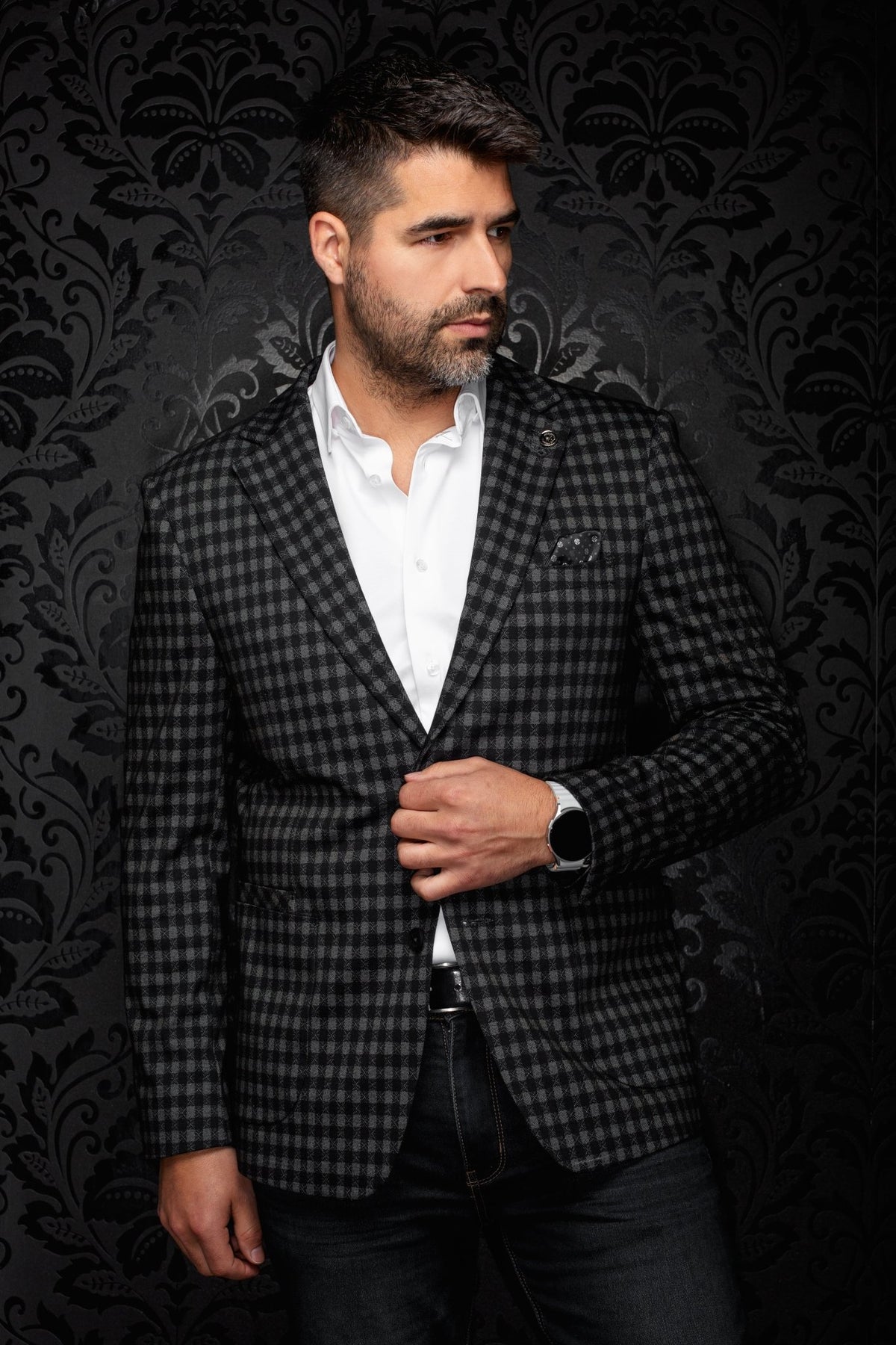 VESTON | LLOYD, Black Grey - AU NOIR