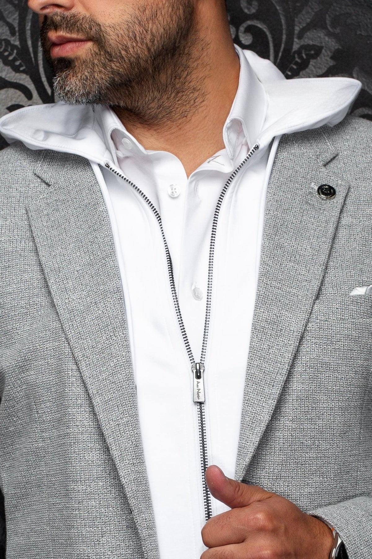 VESTON | NOAH-HOOD, Grey - AU NOIR
