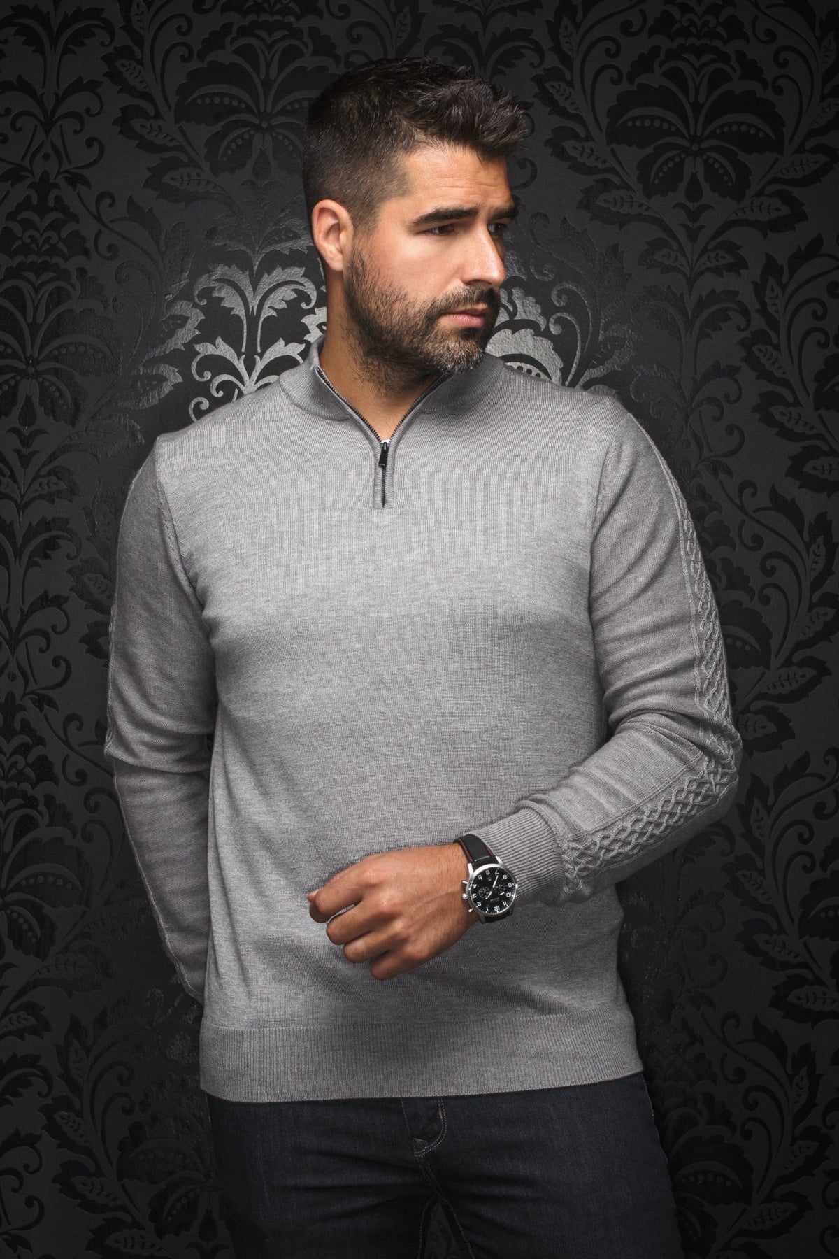 JERSEY DE LANA MERINO | MESTA, gris medio - AU NOIR