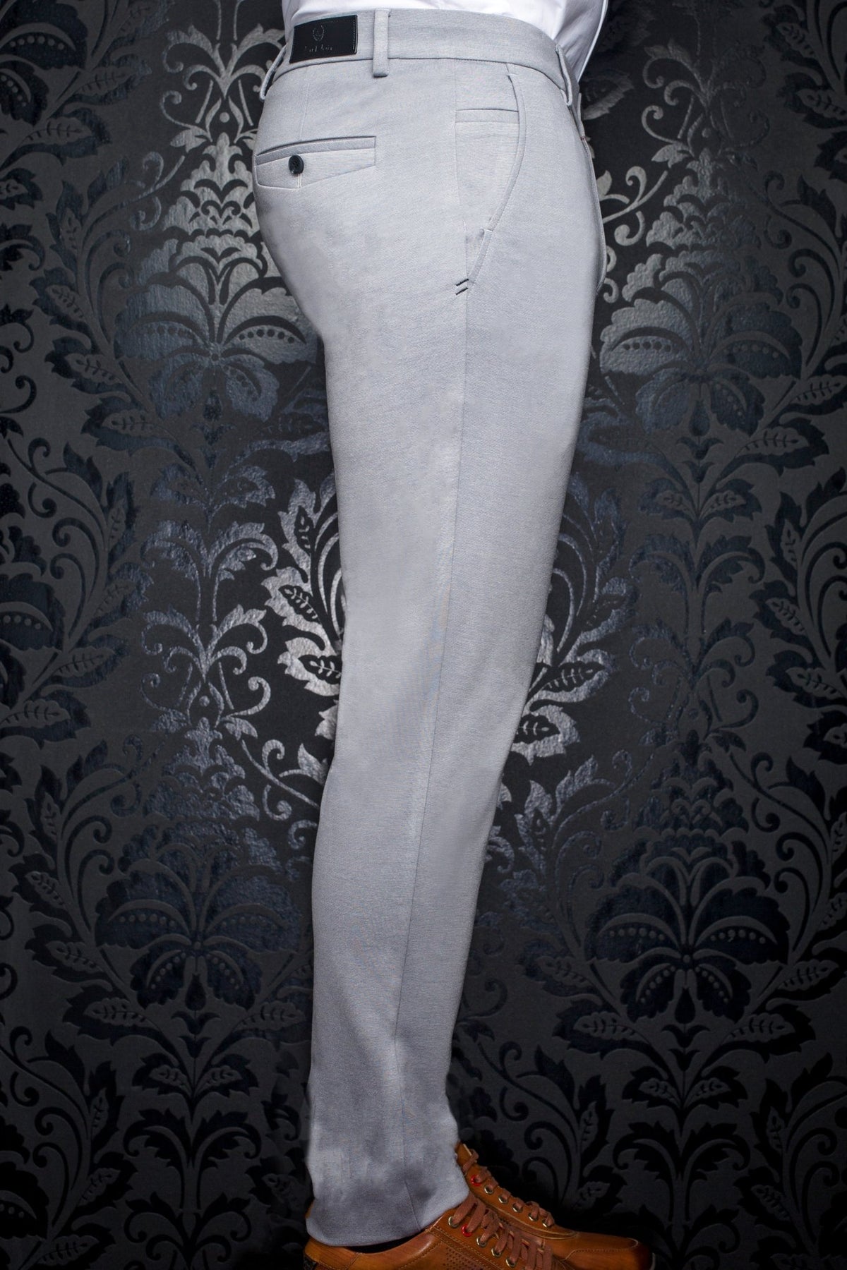 PANTS BERETTA-GIACOMO, Silver - AU NOIR