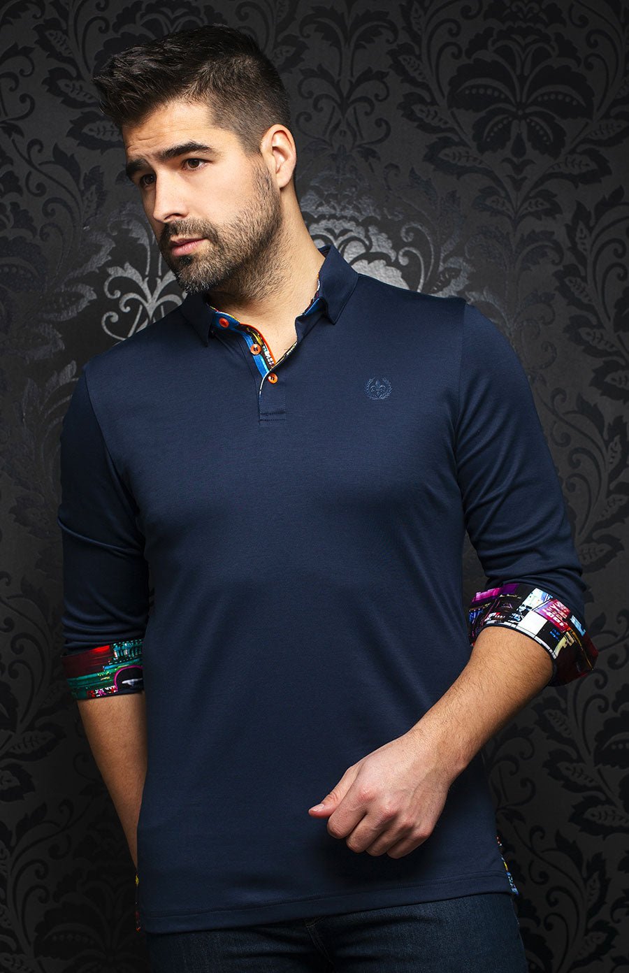 Polo Shirt | FALCON, Navy - AU NOIR
