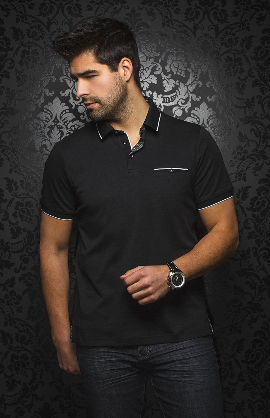Polo | MERCURY, negro - AU NOIR