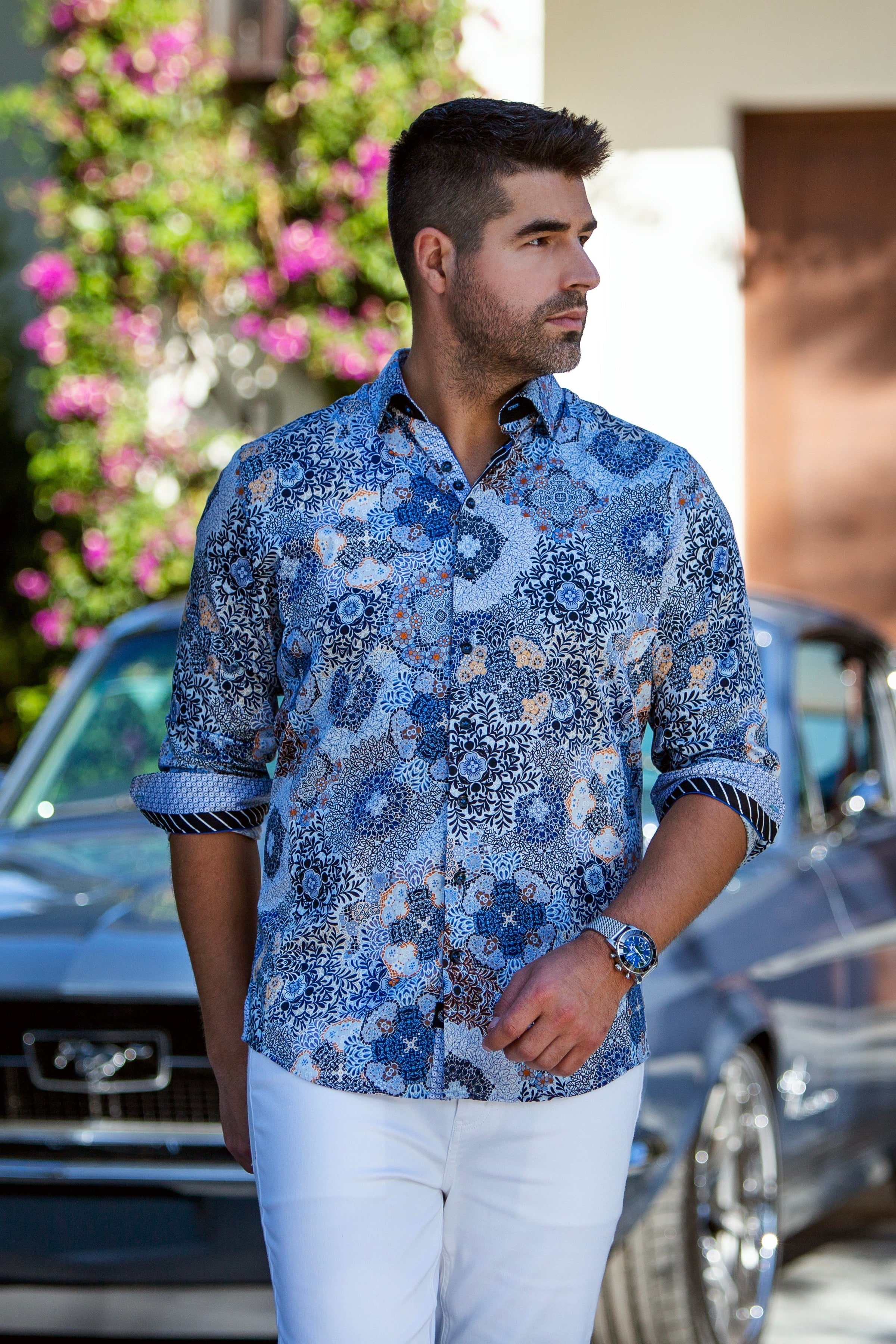 Denim Solde Chemises Homme Chemise Manches Longues Denim Brut Homme