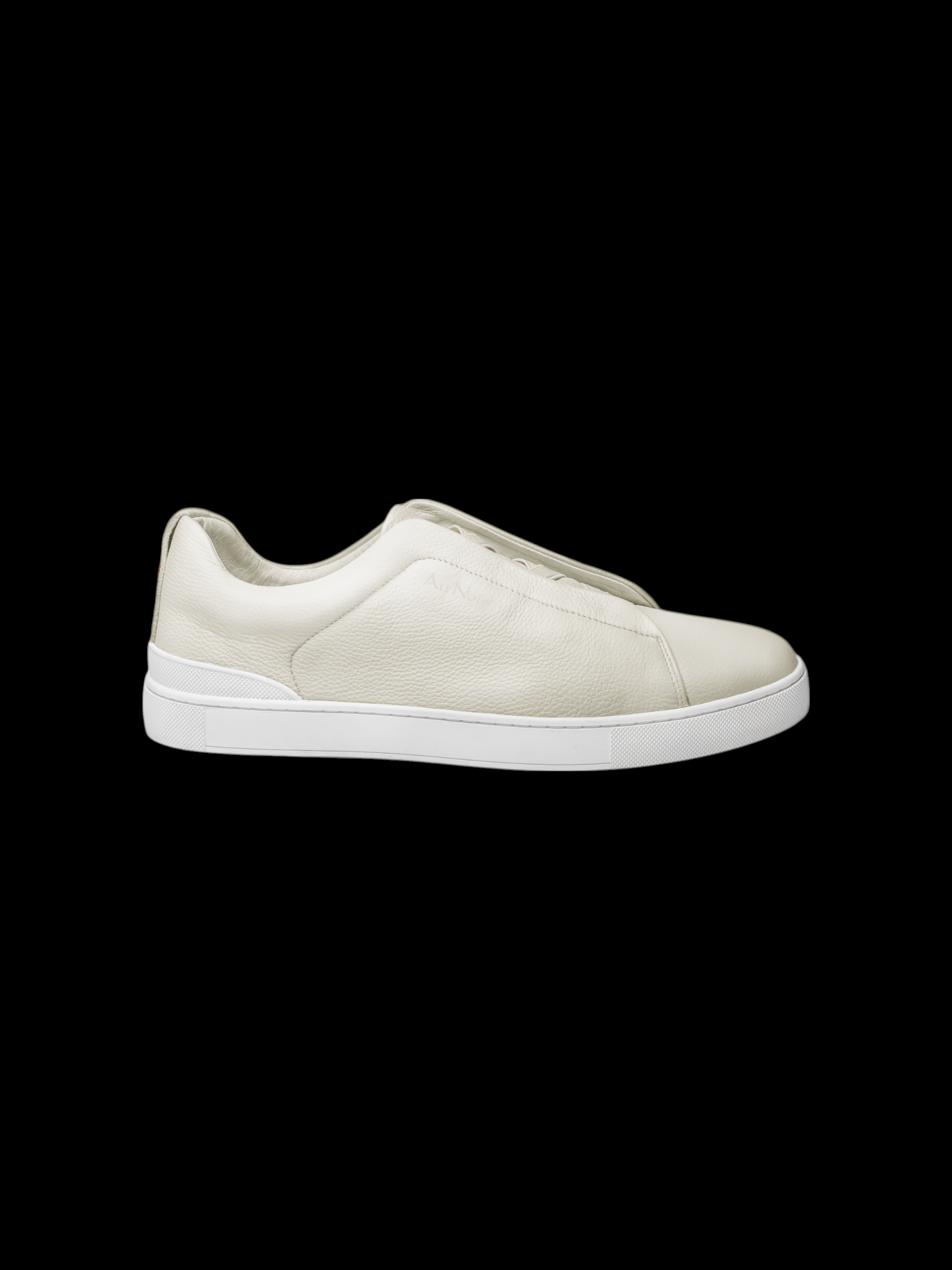 SLIP-ON LEATHER SHOES | HOLDEN, White/Cream