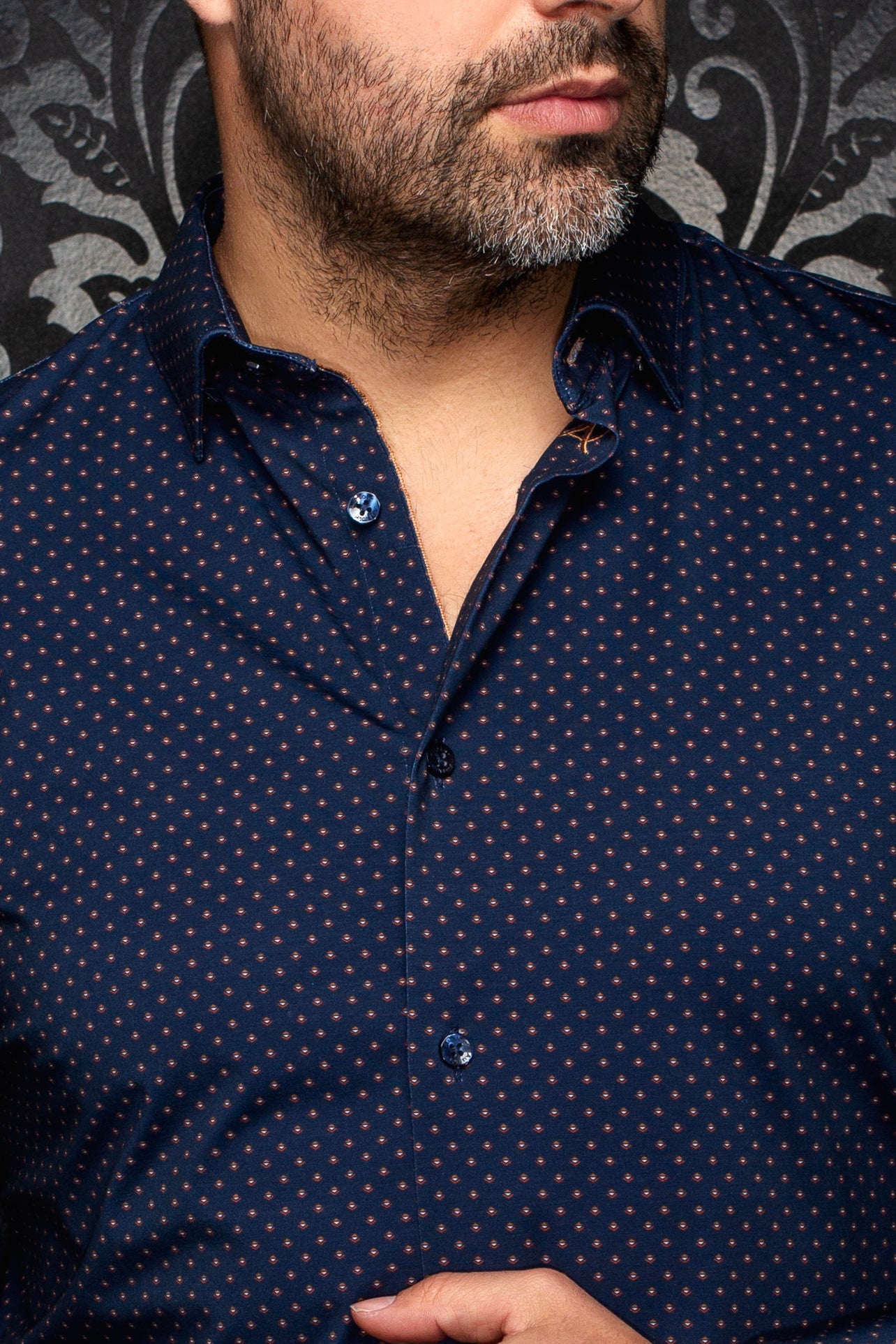 Chemise | ALEXANDER-FAN, Navy Tobacco