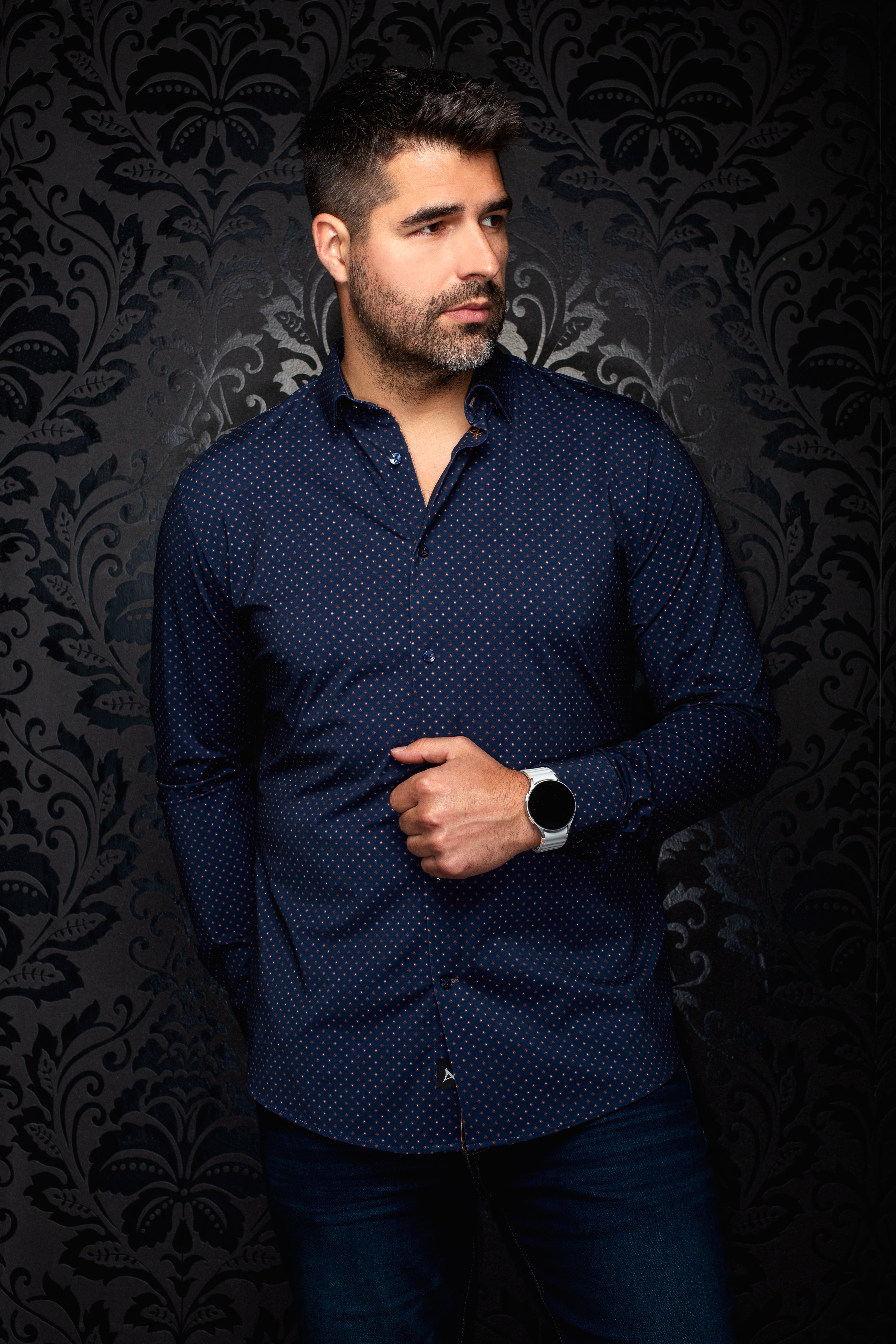 Chemise | ALEXANDER-FAN, Navy Tobacco