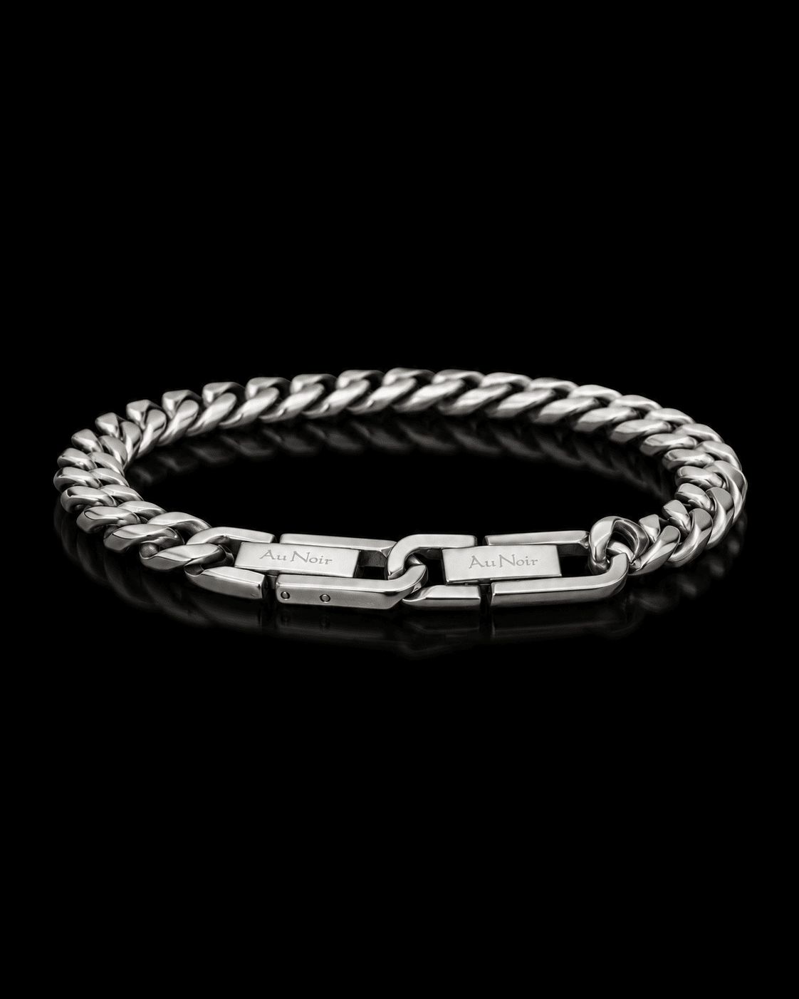 BRACELET CUBAN, Silver - AU NOIR