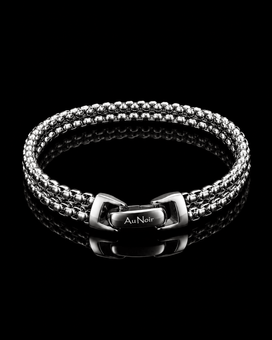 BRACELET LINK, Silver - AU NOIR