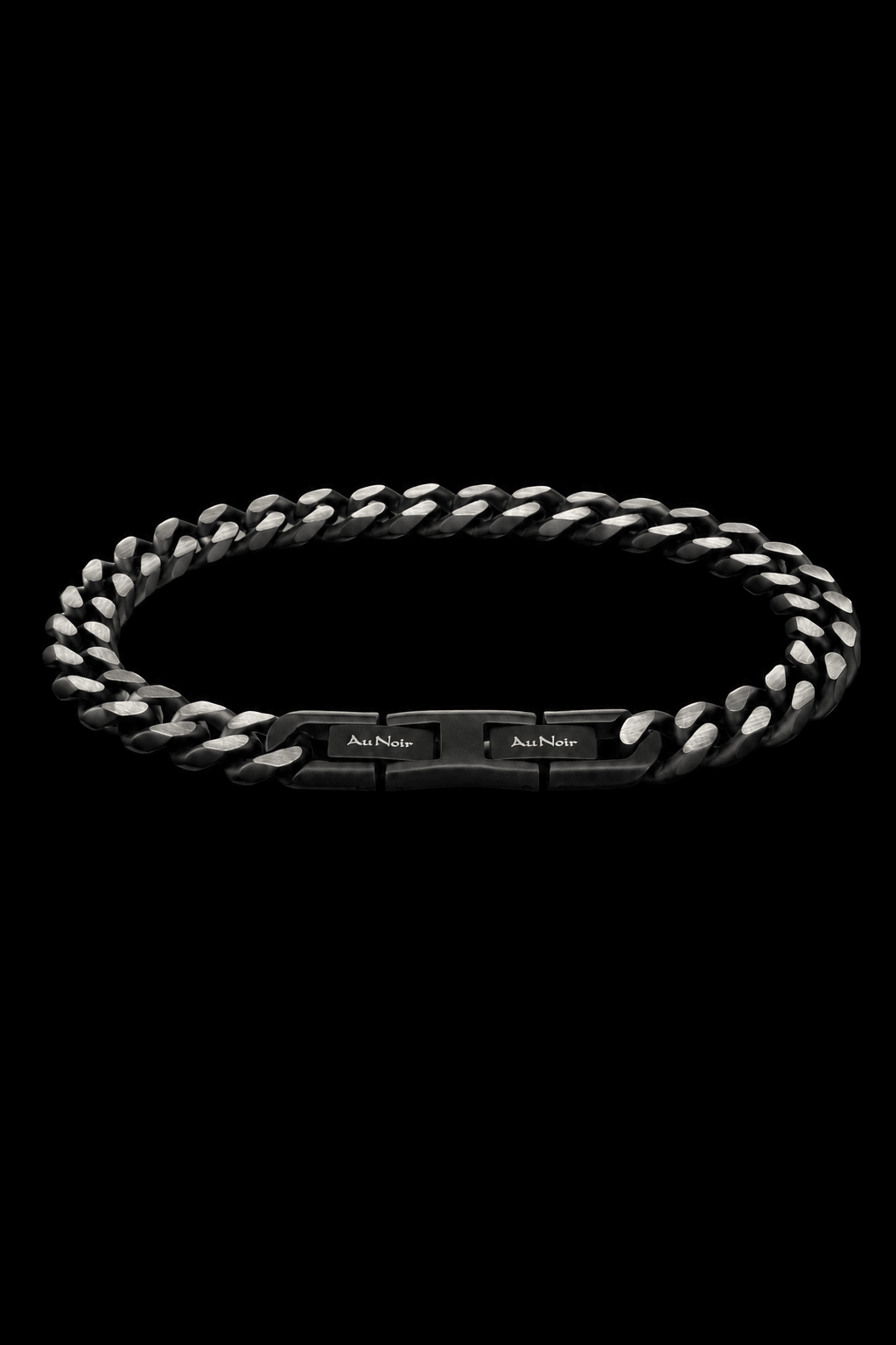 PULSERA LORD, Negro y Plata - AU NOIR