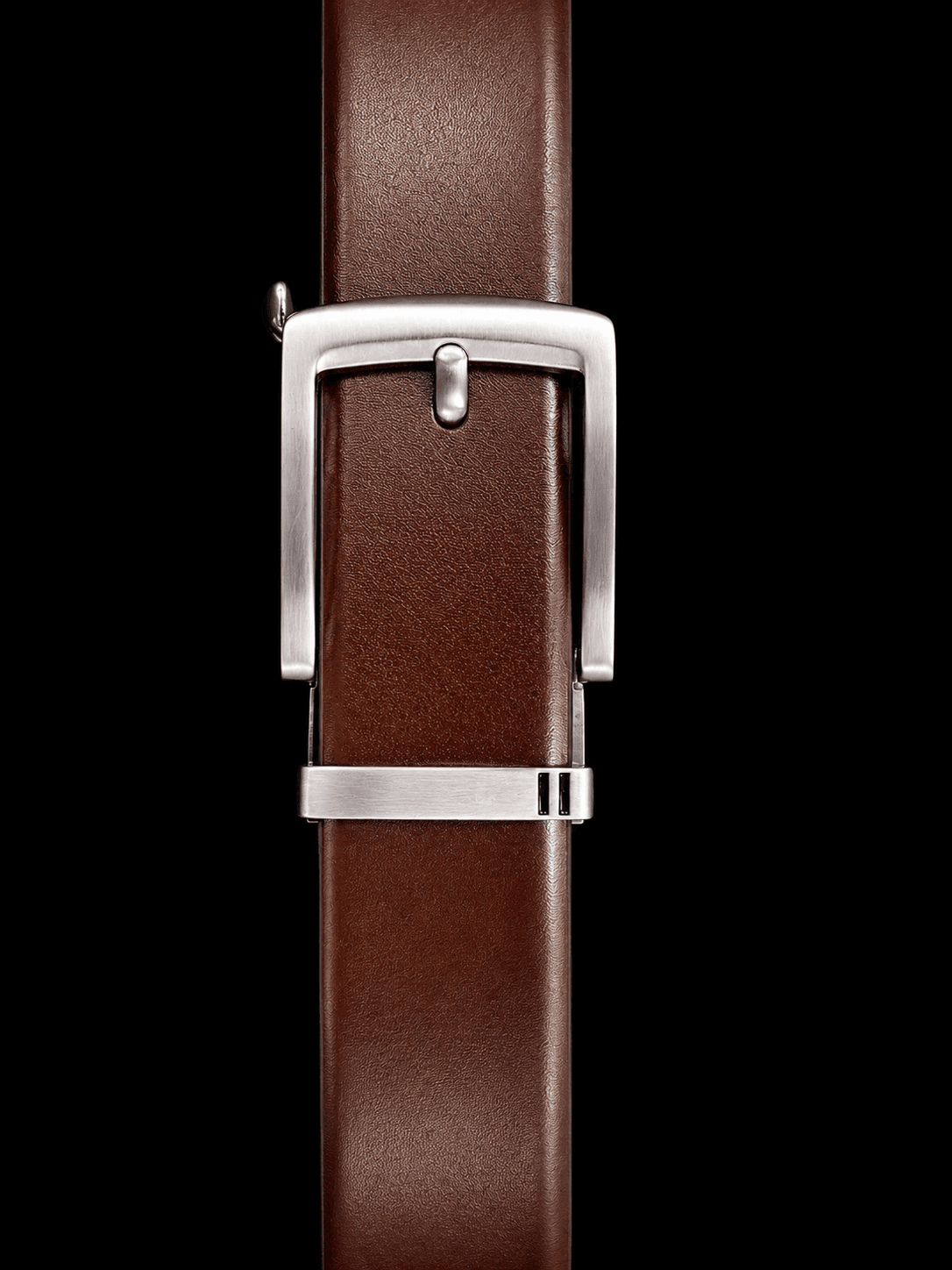 CEINTURE AJUSTEMENT INFINI | VALLELUNGA, BROWN BRUSHED NICKEL - AU NOIR