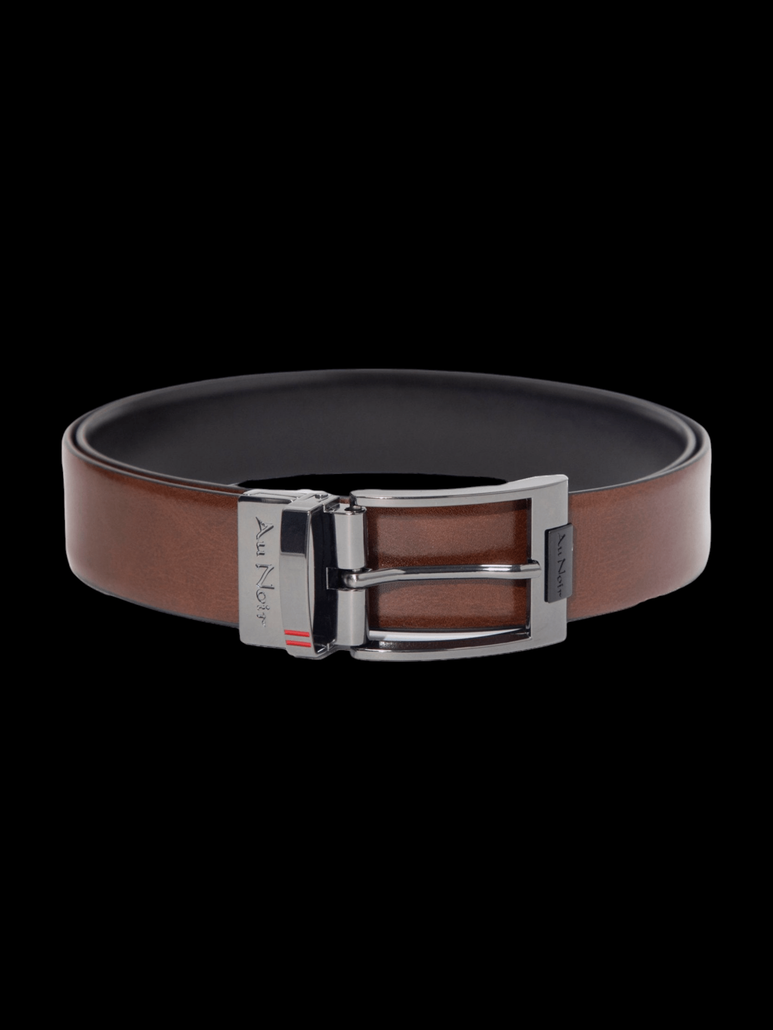 CEINTURE RÉVERSIBLE | DESOTO GUNMETAL, noir - brun - AU NOIR