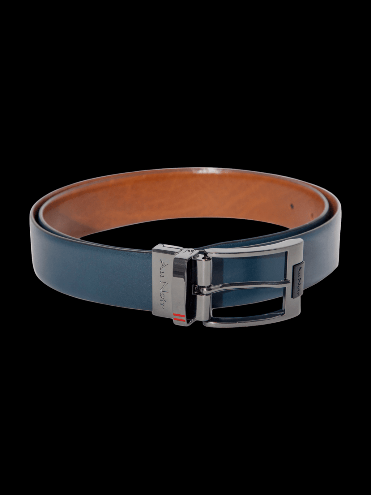 CEINTURE RÉVERSIBLE | DESOTO GUNMETAL, tan-navy - AU NOIR