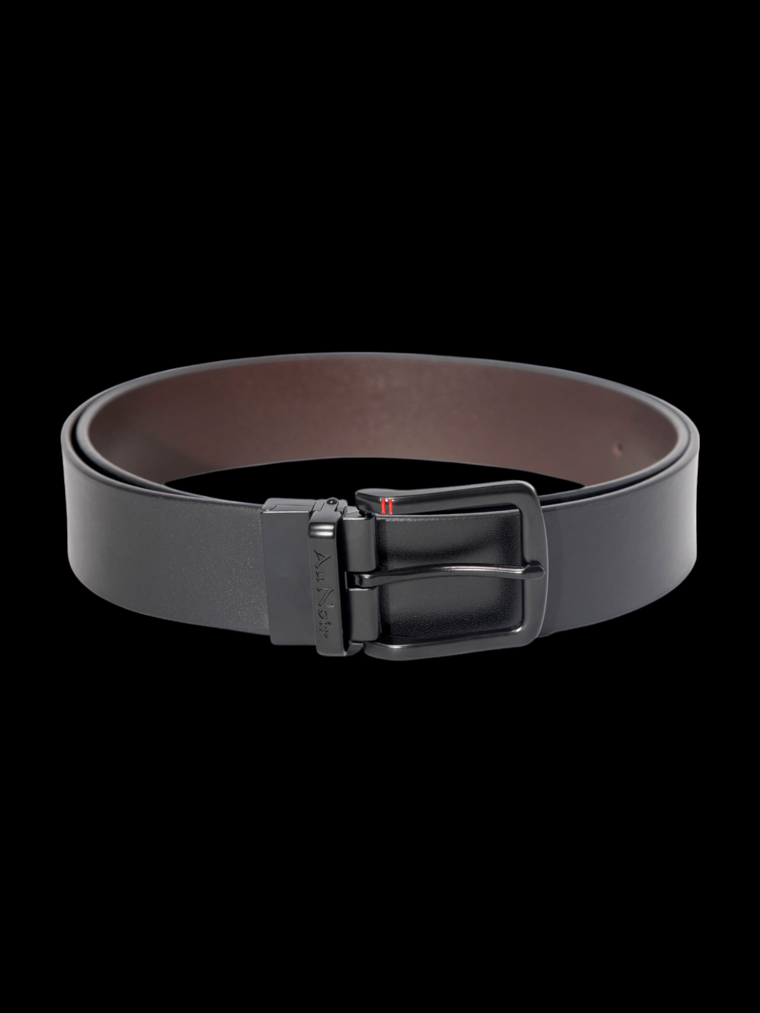 CEINTURE RÉVERSIBLE | STRAUSS BLACK, noir - brun - AU NOIR