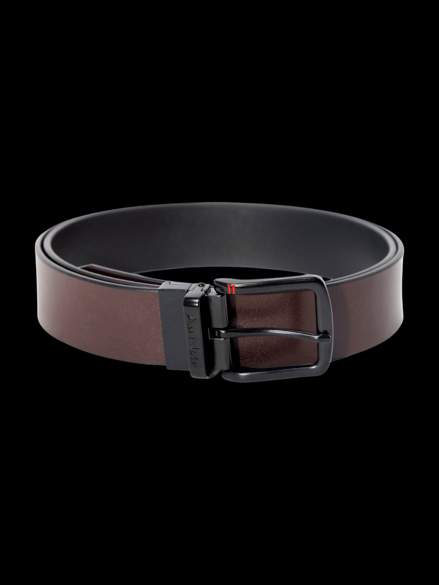 CEINTURE RÉVERSIBLE | STRAUSS BLACK, noir - brun - AU NOIR