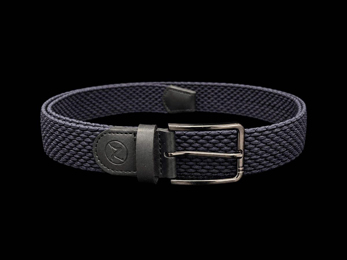 CEINTURE TRESSÉE | MANGUSTA, NAVY GUNMETAL - AU NOIR