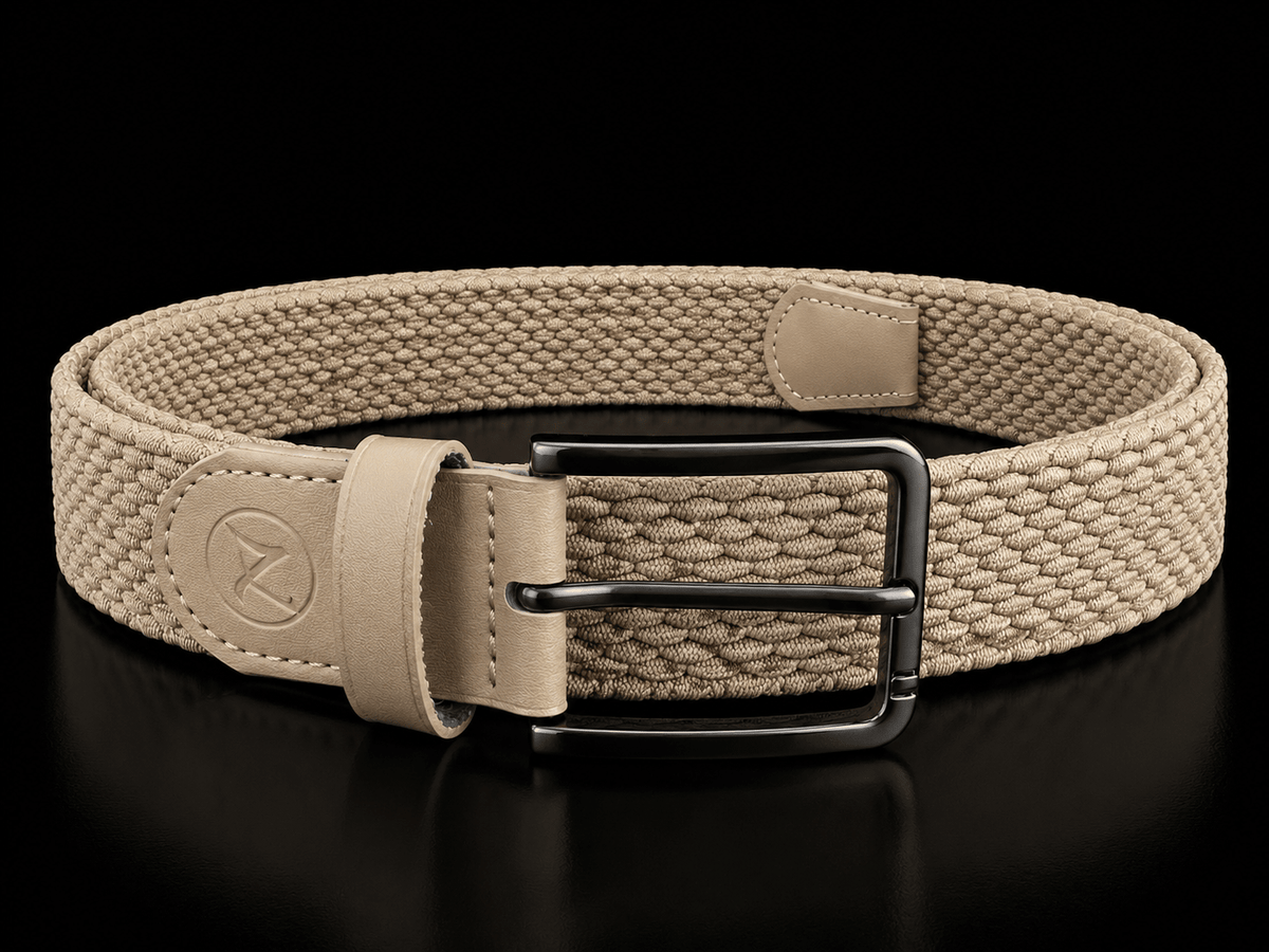 CEINTURE TRESSÉE | MANGUSTA, STONE GUNMETAL - AU NOIR