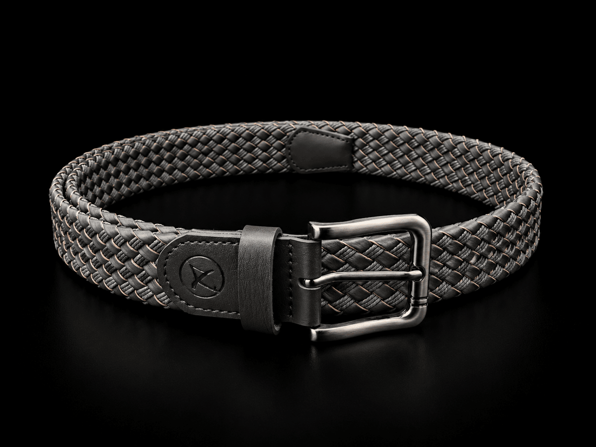 CEINTURE TRESSÉE | PANTERA, BLACK GUNMETAL - AU NOIR