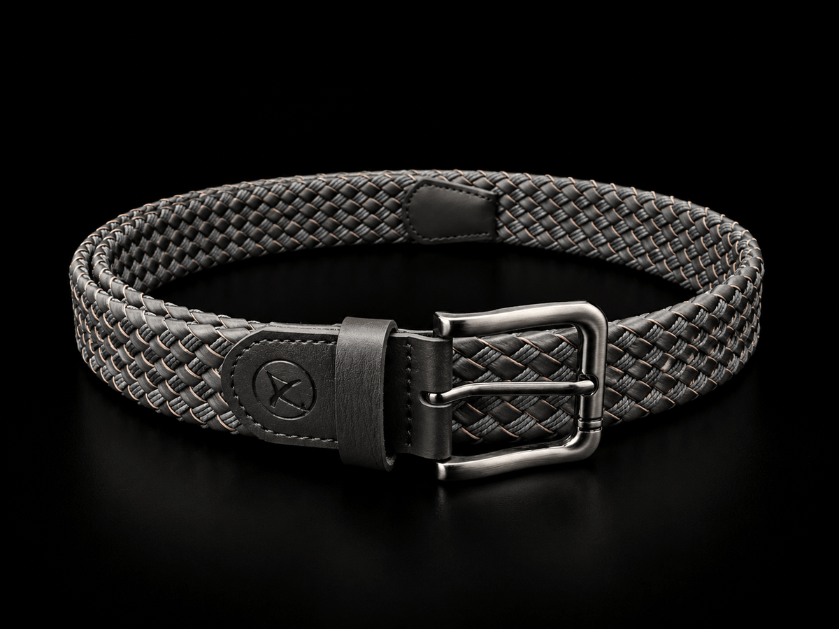 CEINTURE TRESSÉE | PANTERA, BLACK GUNMETAL - AU NOIR