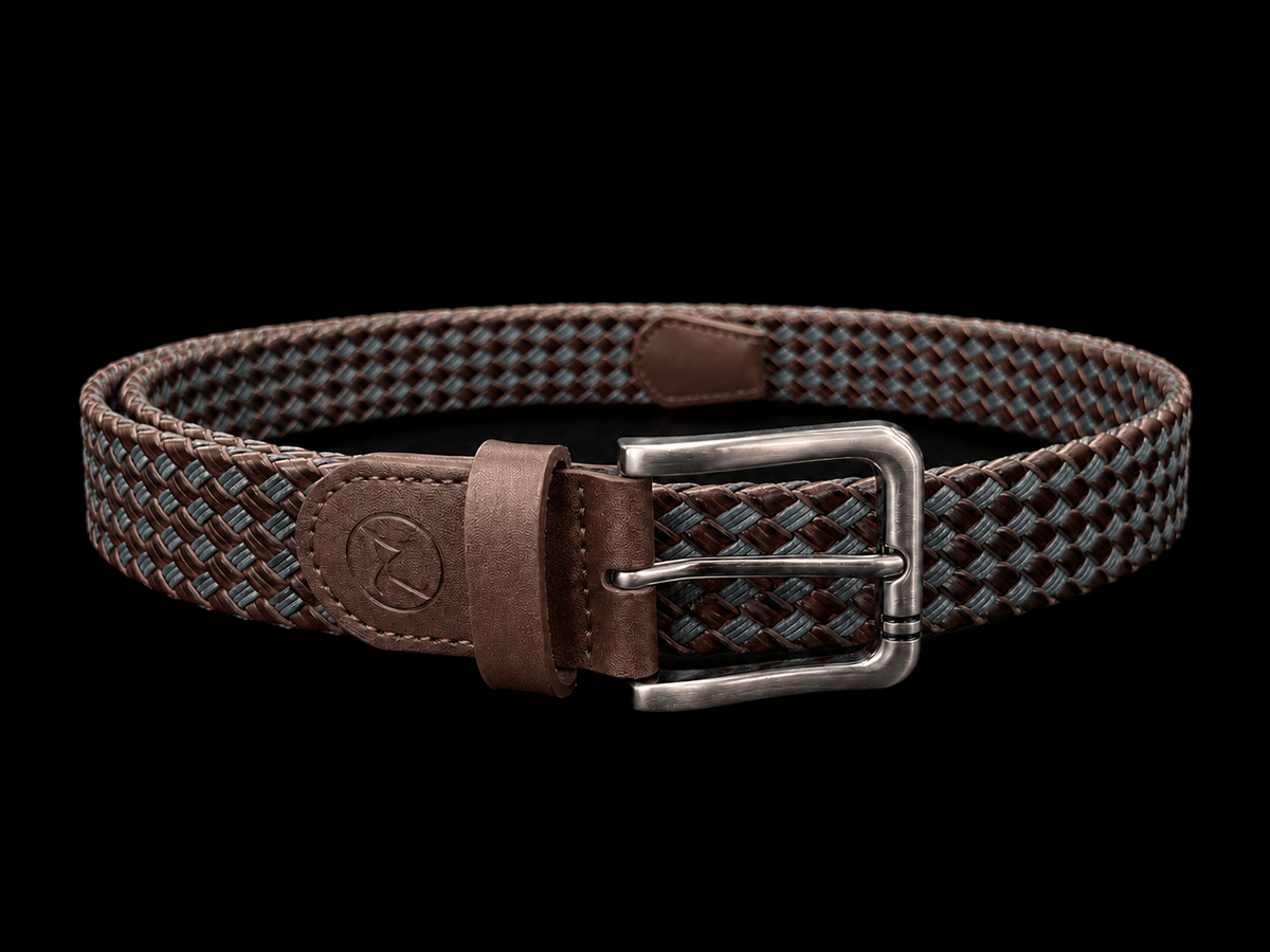 CEINTURE TRESSÉE | PANTERA, BROWN GUNMETAL - AU NOIR
