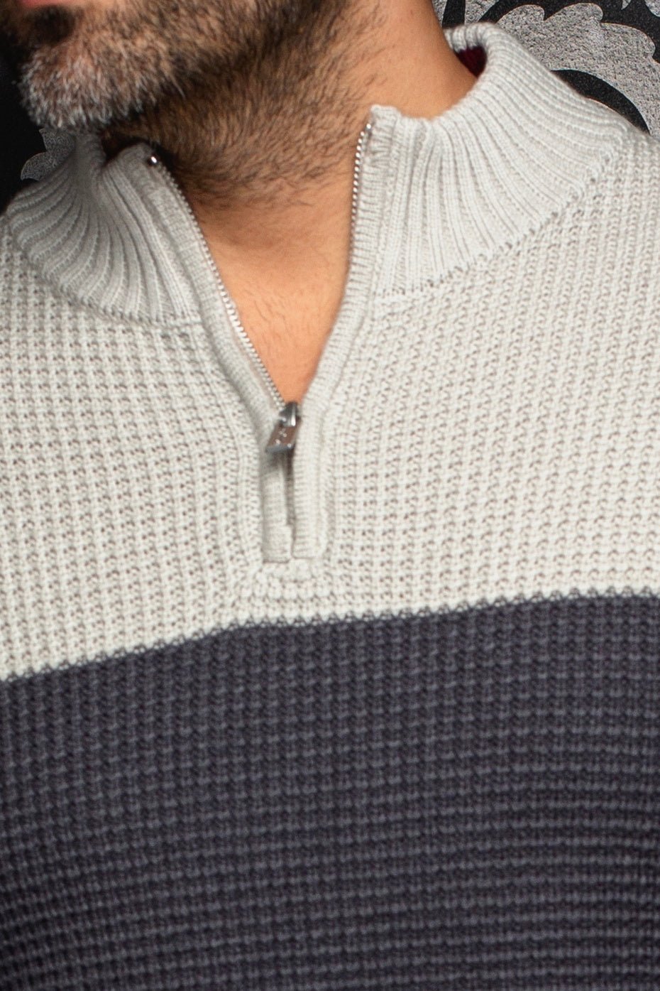 CHANDAIL EN LAINE MÉRINOS | DALVIK, Grey - AU NOIR