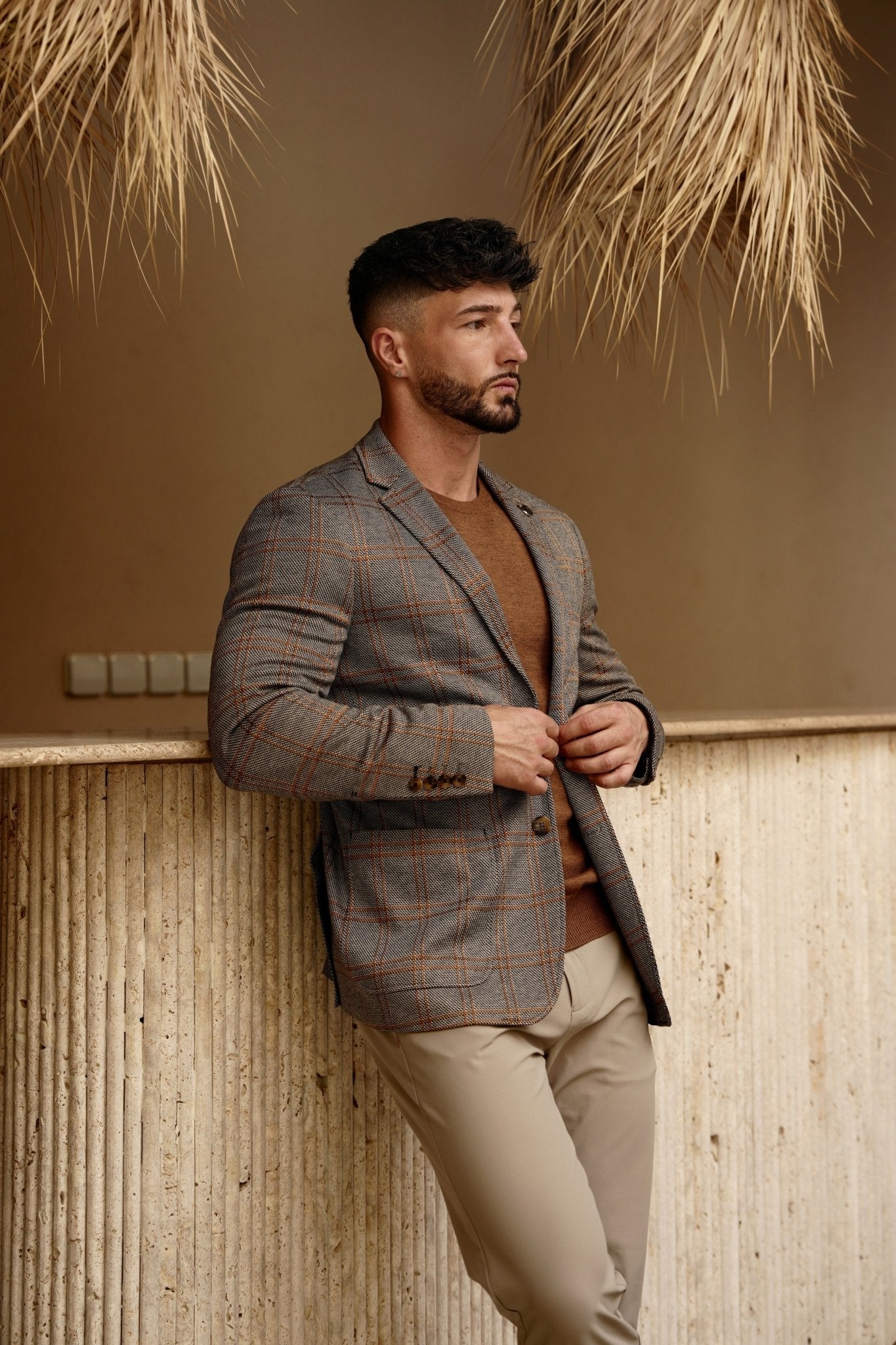 CHANDAIL IN MERINOS WOOL | MARINI, camel - AU NOIR