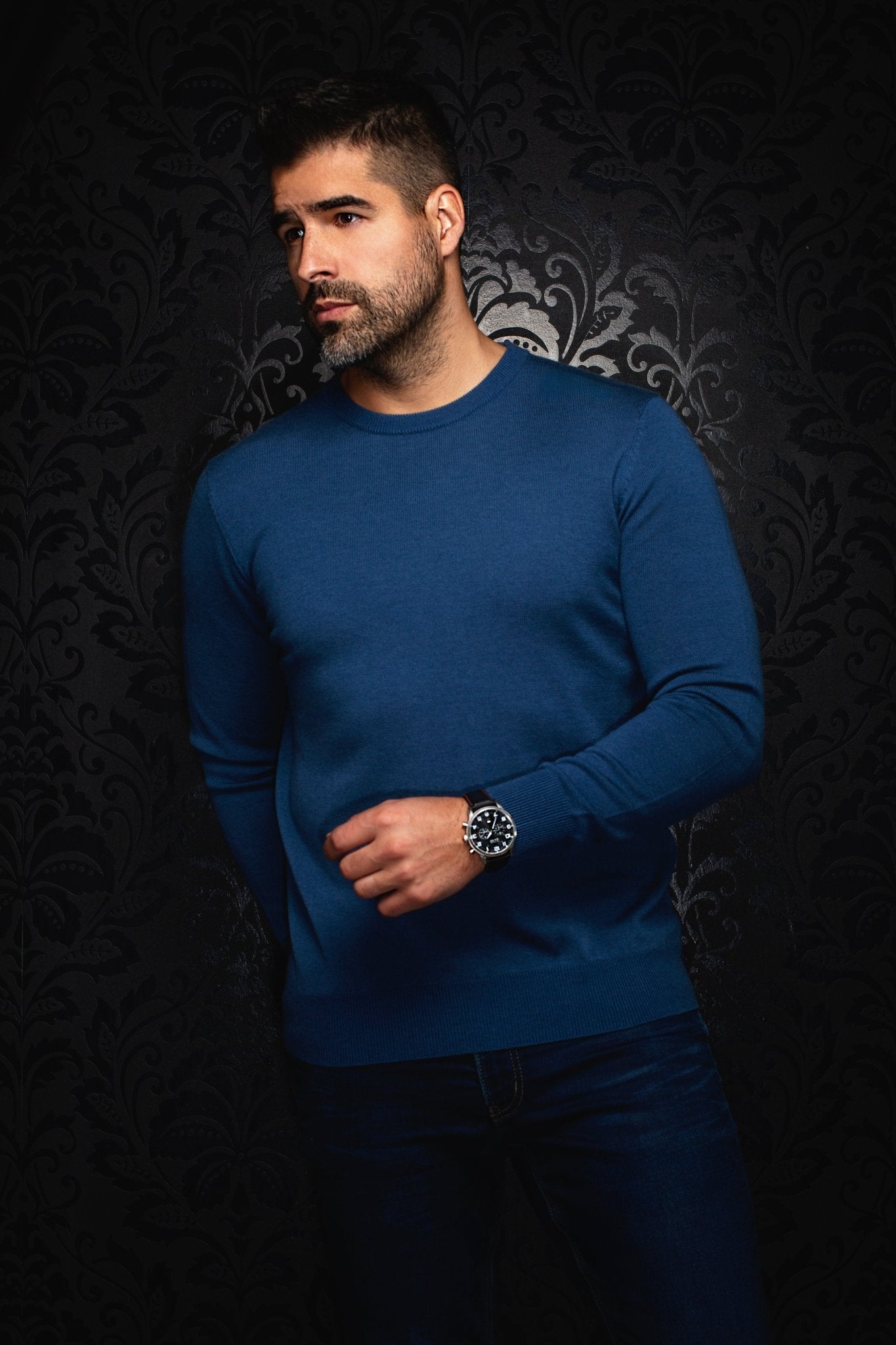 MERINOS WOOL CHANDAIL | MARINI, Midnight - AU NOIR