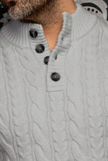 CHANDAIL EN LANA MERINOS | OSLO, Gris claro - AU NOIR