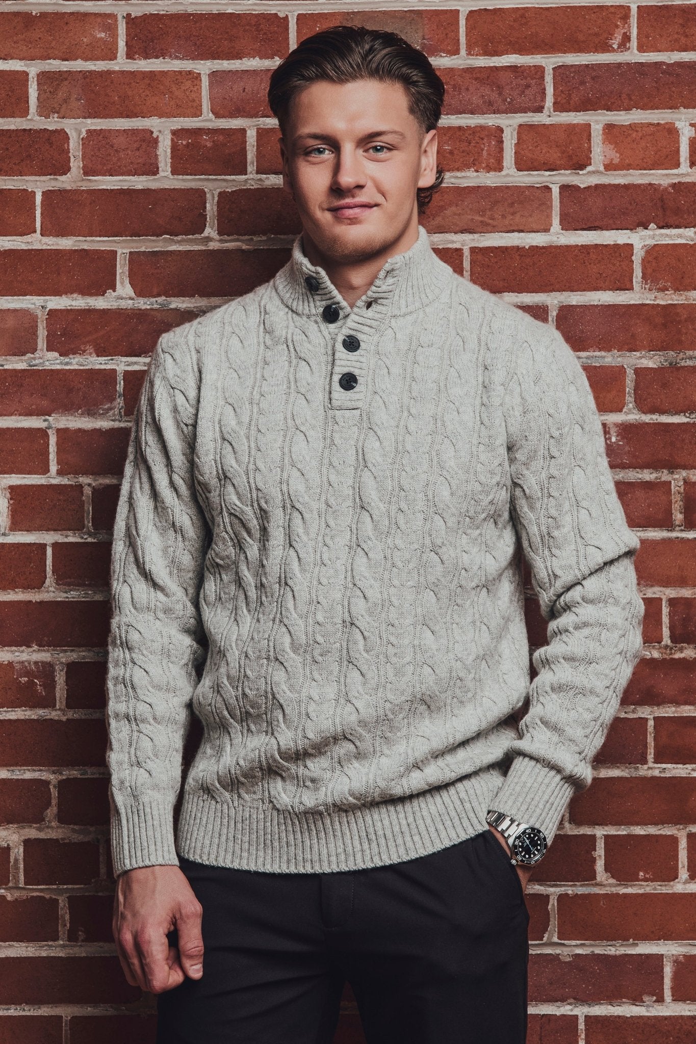 MERINO WOOL SWEATER | OSLO, Light Grey - AU NOIR