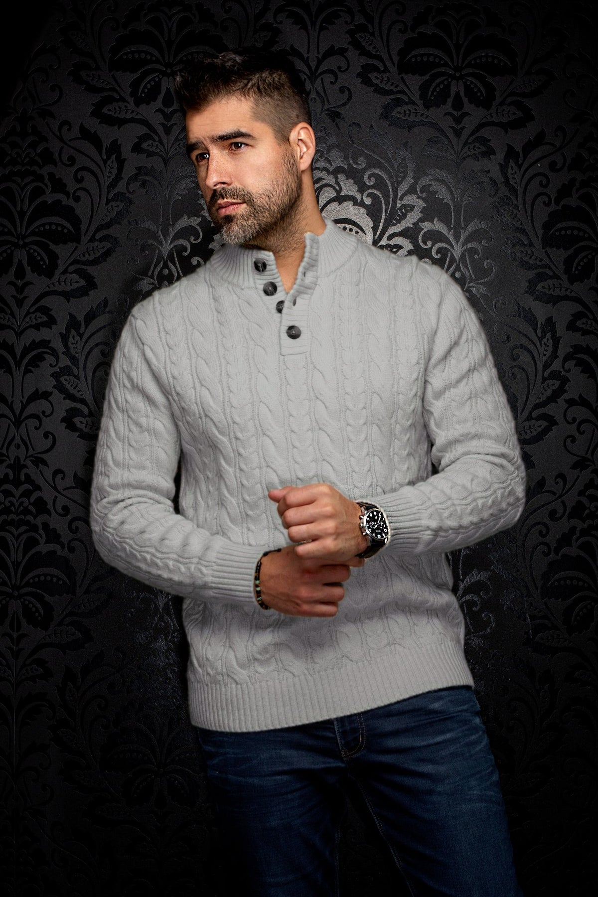 JERSEY DE LANA MERINO | OSLO, gris claro - AU NOIR