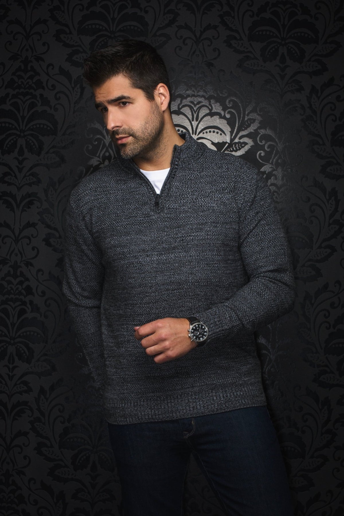 JERSEY DE LANA MERINO | VOGAR, gris - AU NOIR