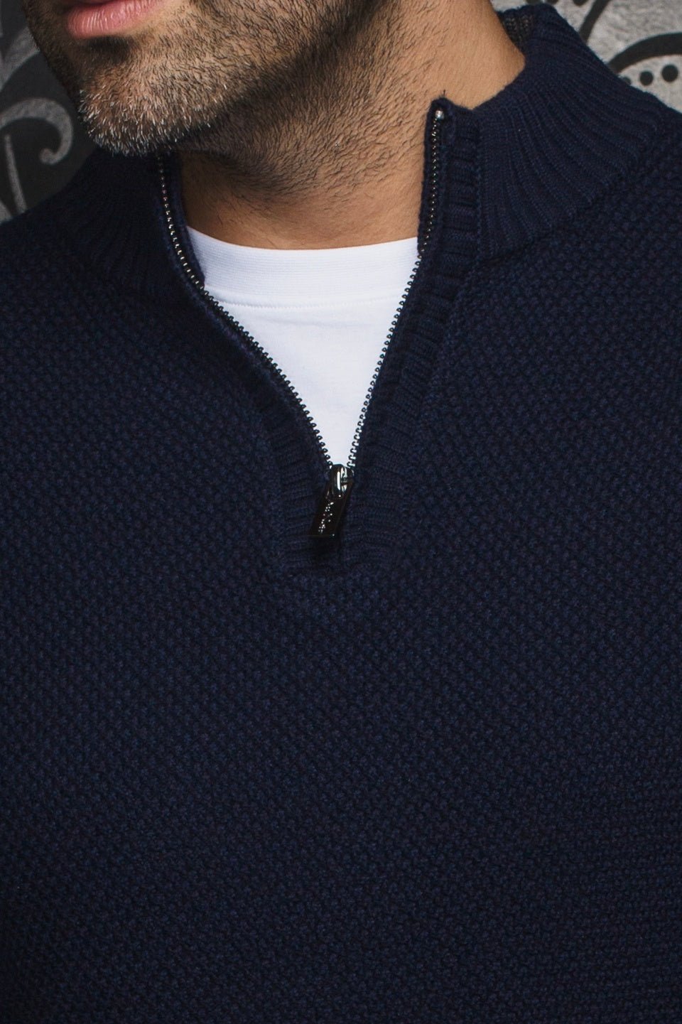JERSEY DE LANA MERINO | VOGAR, azul marino - AU NOIR