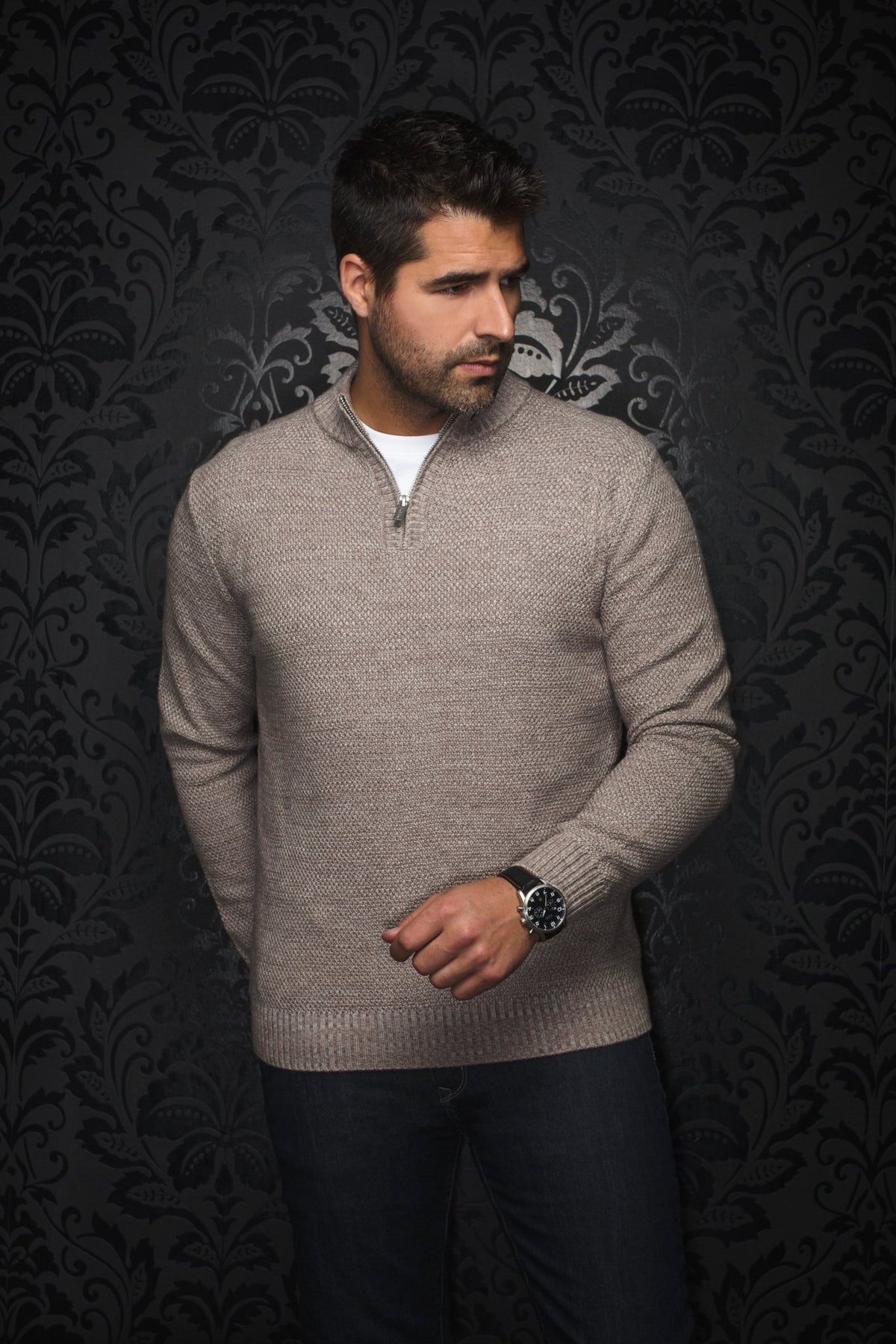 JERSEY DE LANA MERINO | VOGAR, piedra - AU NOIR