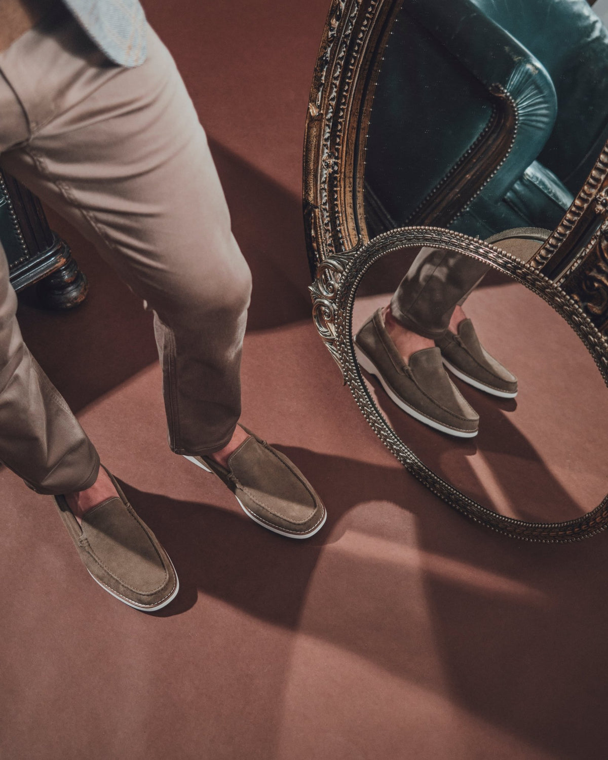 CHAUSSURE SUEDE LOAFER | DANDRIDGE, Tan - AU NOIR