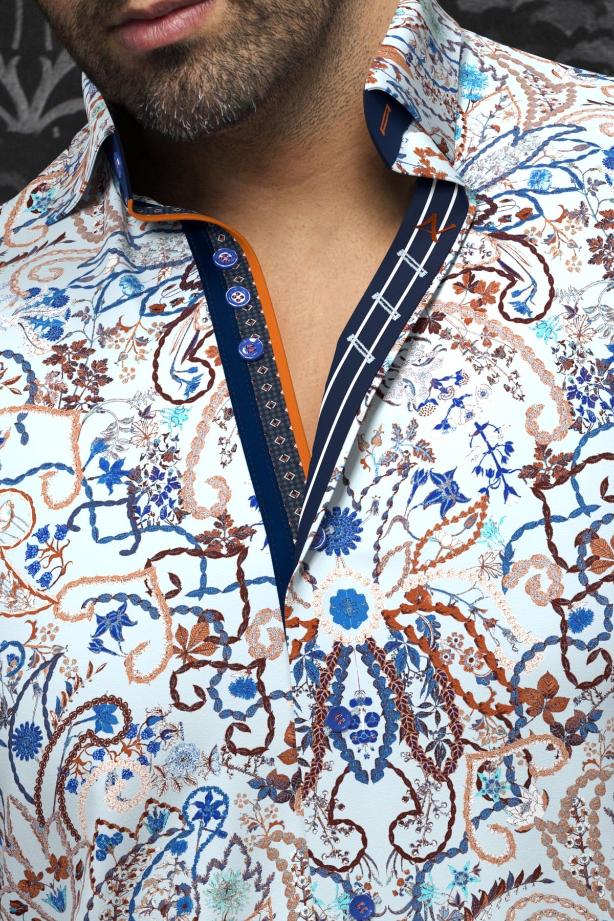 Shirt  ABERDEEN, Light Blue - AU NOIR