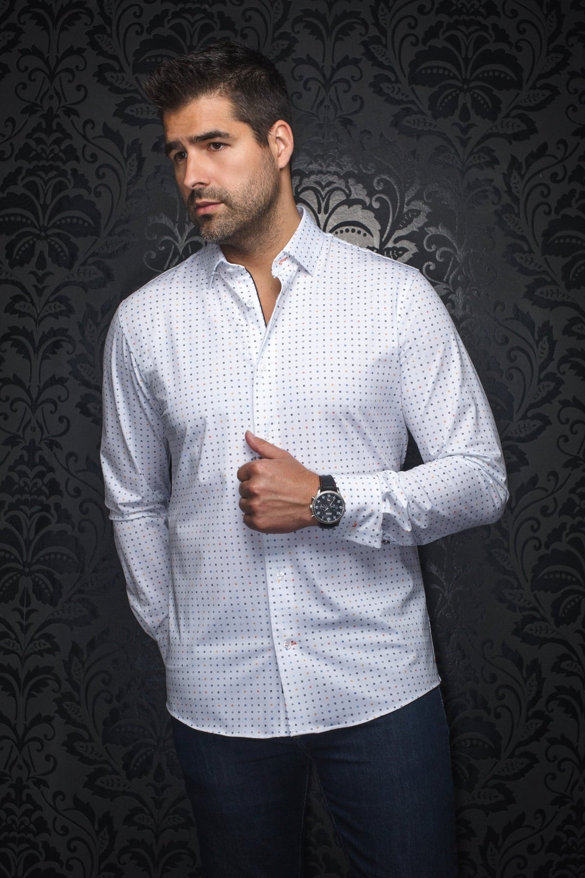 Camisa  ALEXANDER - SQRX, blanco - AU NOIR