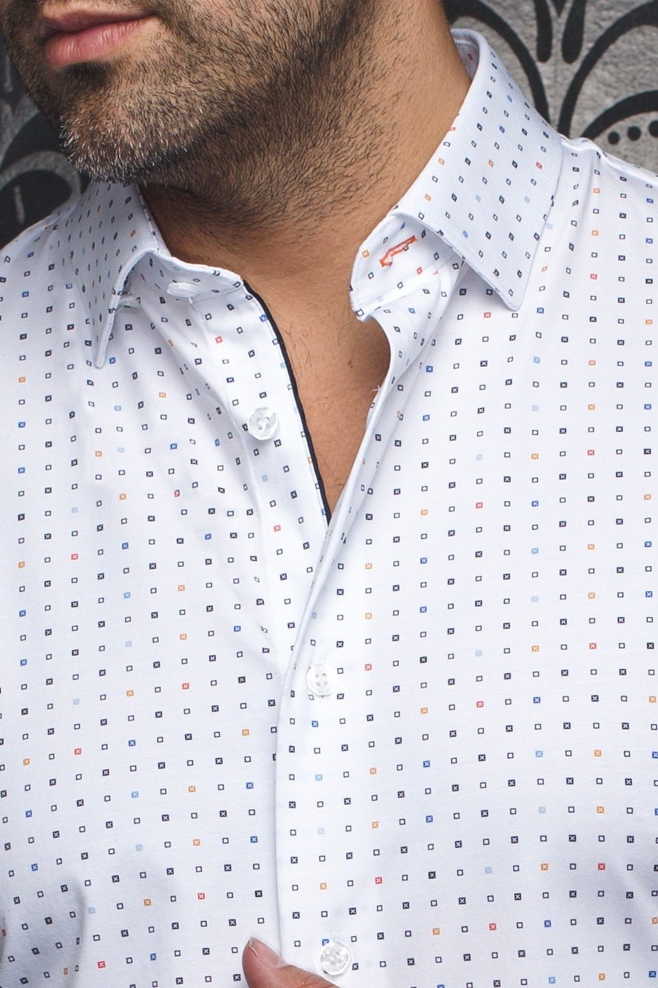 Camisa  ALEXANDER - SQRX, blanco - AU NOIR