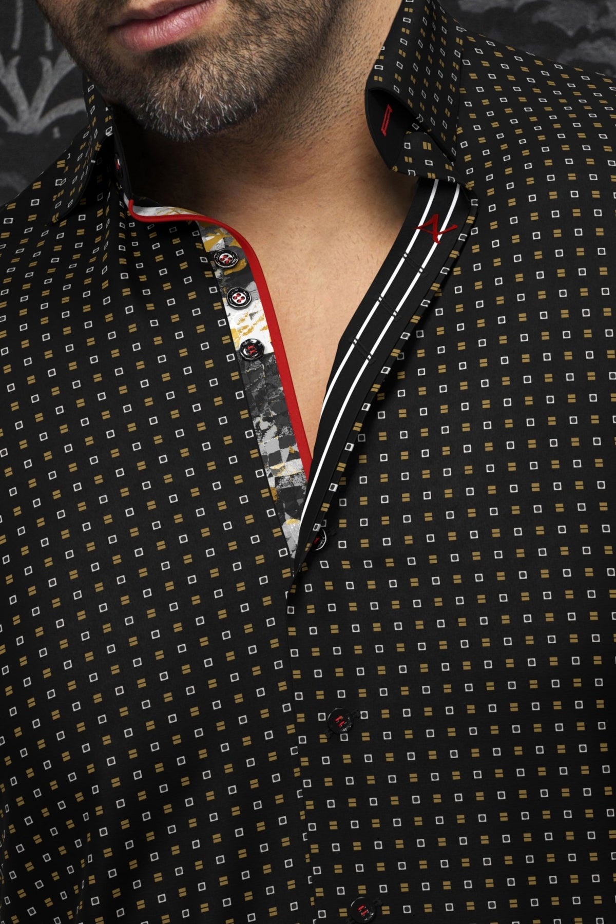 Shirt  ARLO, Black Gold - AU NOIR