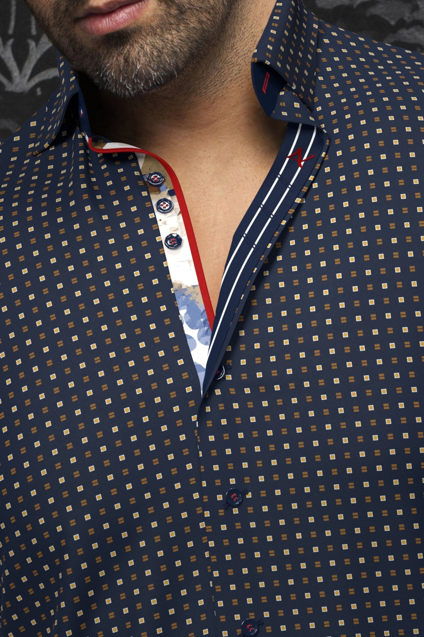 CHEMISE | ARLO, Navy Tobacco - AU NOIR