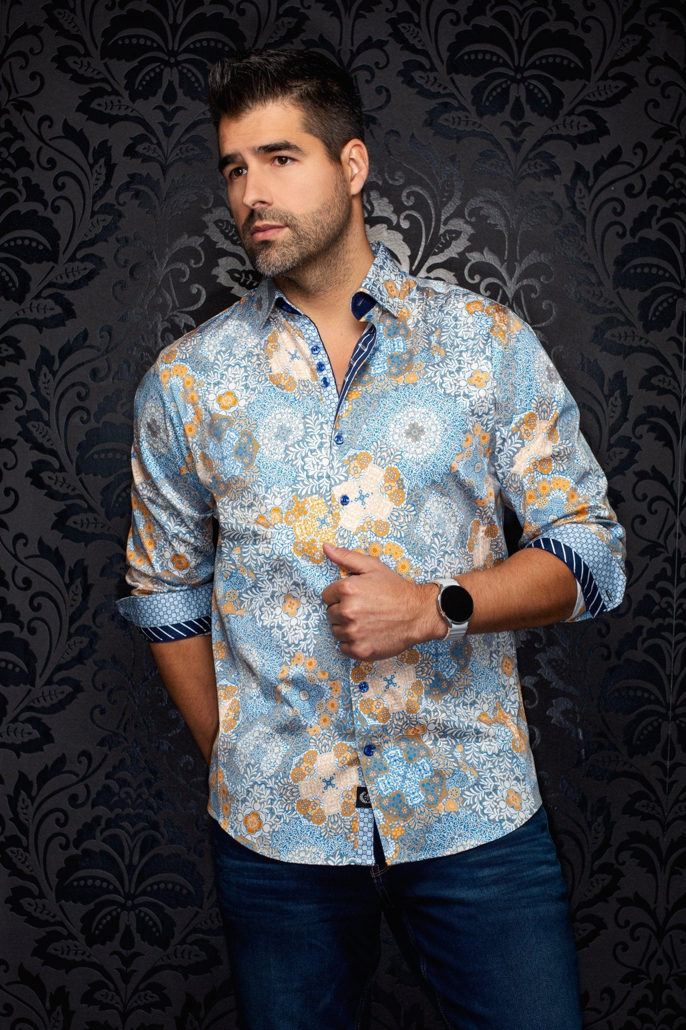 CHEMISE | ASHAR, Cobalt - AU NOIR
