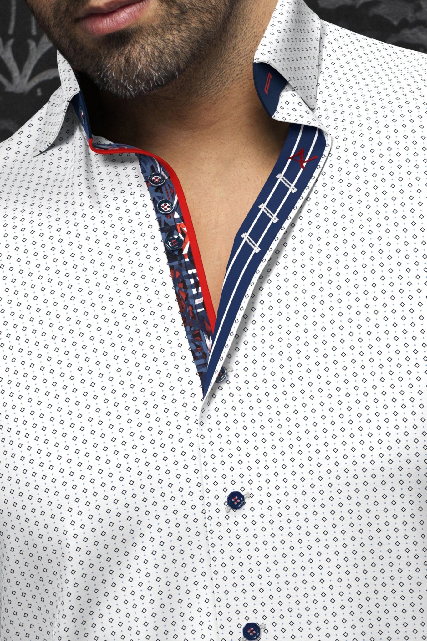 CHEMISE | BALLERINI, White Navy - AU NOIR