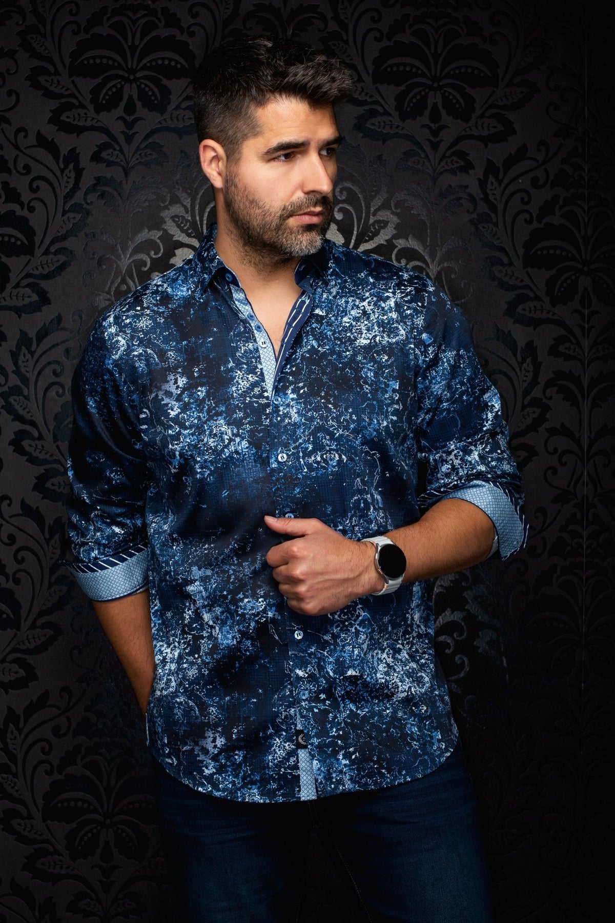 CHEMISE | BARI, Navy - AU NOIR