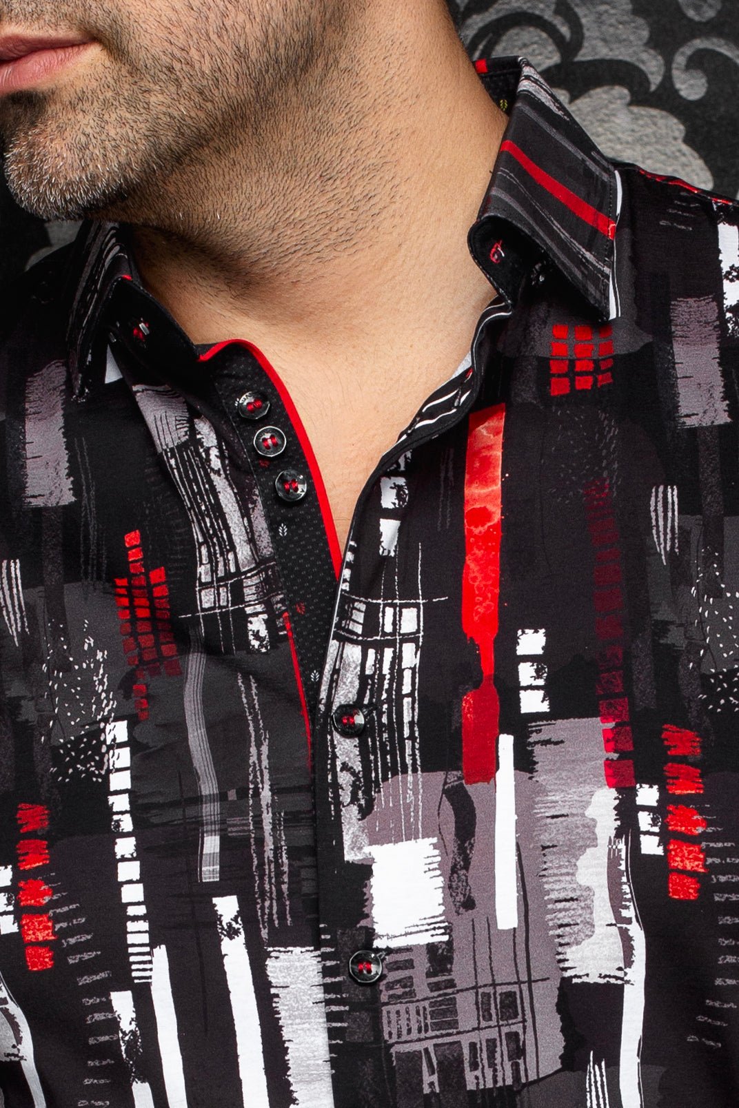 CHEMISE | BEAUMONT, Black Red - AU NOIR