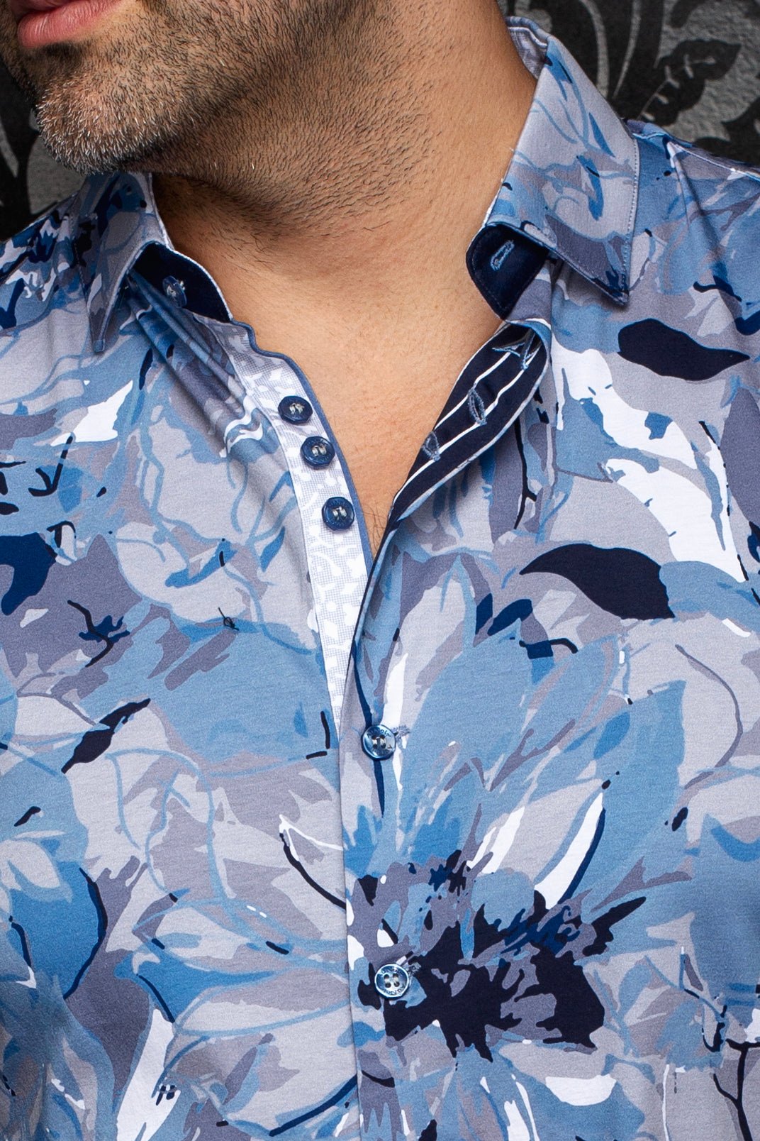 CHEMISE | BELMONTE, Blue Grey - AU NOIR