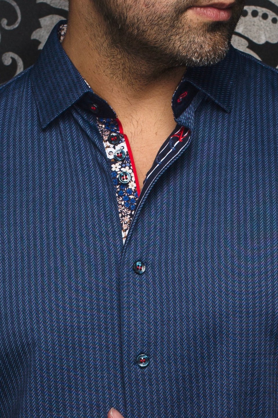 CHEMISE | BERNADO, Blue - AU NOIR