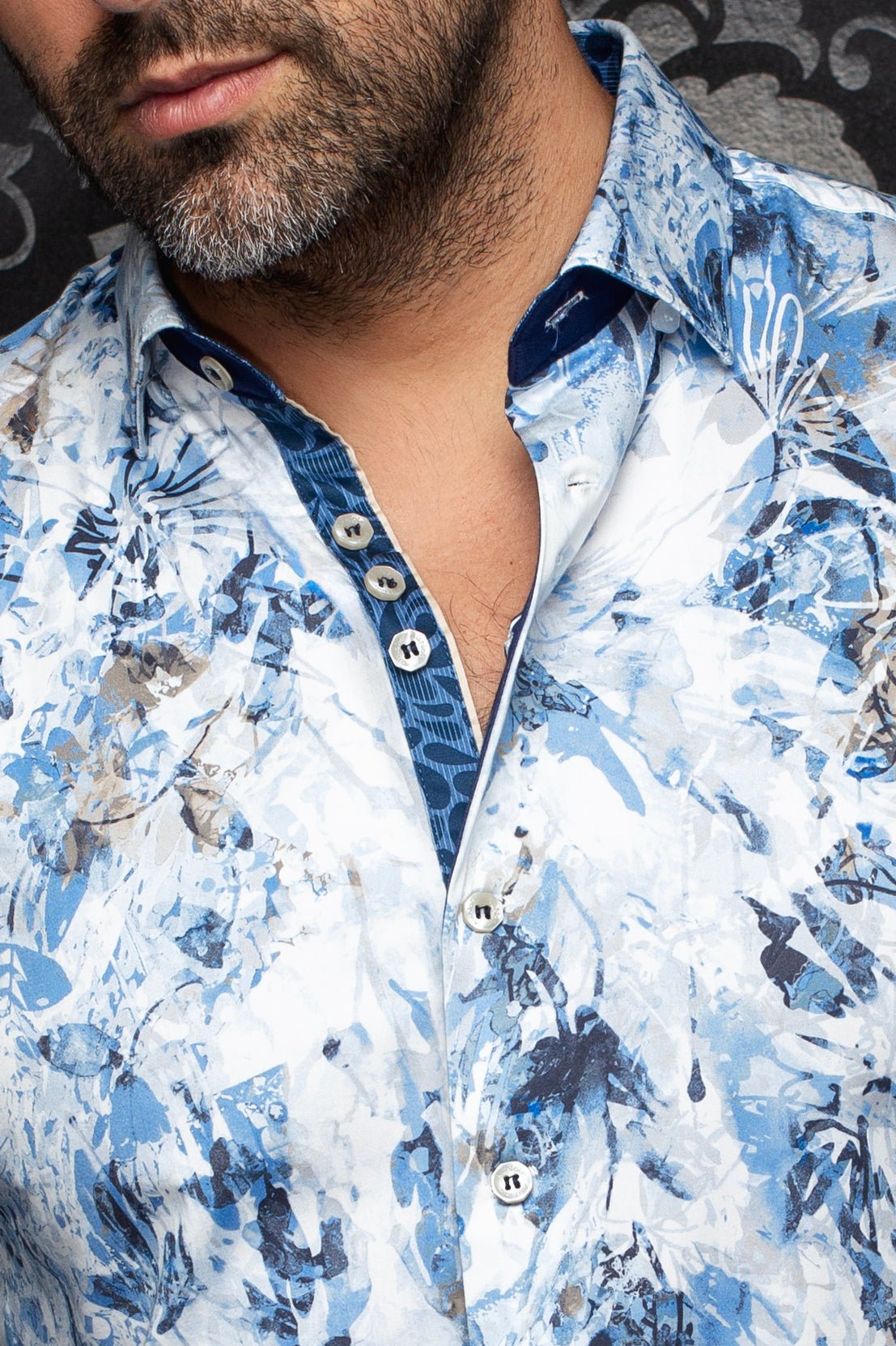 CHEMISE | BRODERIC, Light Blue - AU NOIR