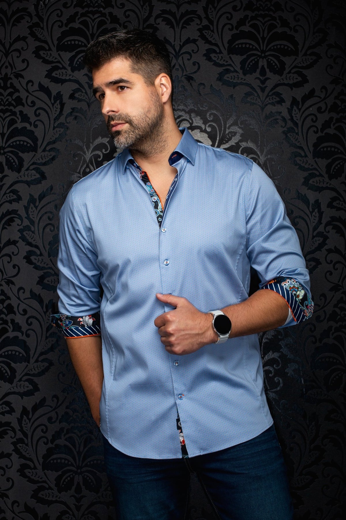 CHEMISE | CATANIA, Cobalt - AU NOIR