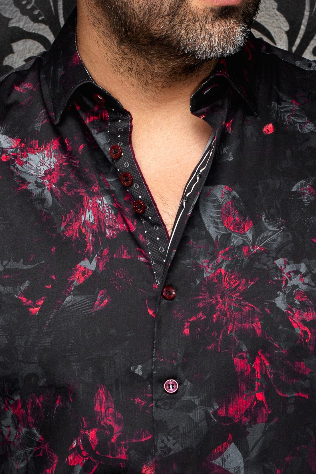 CHEMISE | CHARLTON, Black Red - AU NOIR