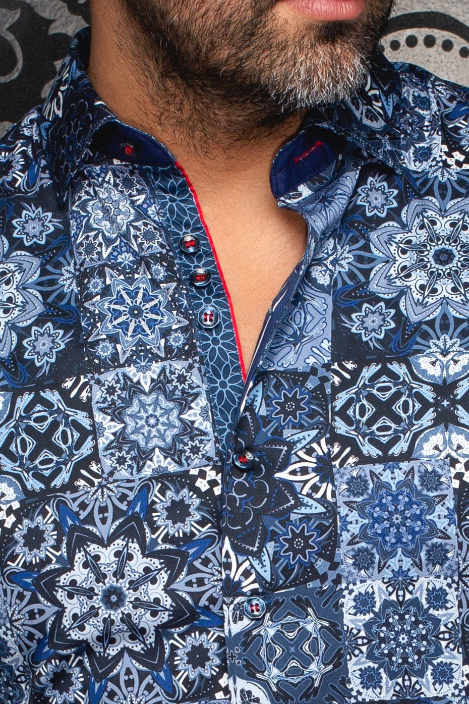 CHEMISE | CLOVIS, Navy White - AU NOIR